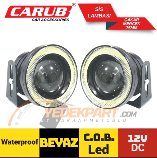 CARUB SİS ÇAKAR -MERCEK ANGEL 12V COB 76 MM BEYAZ